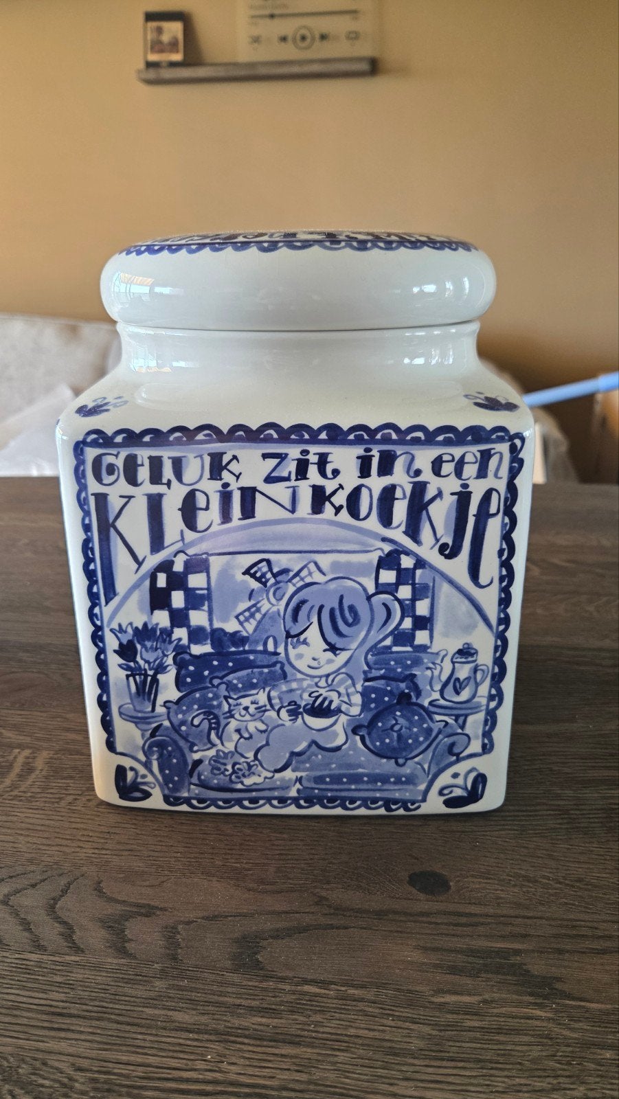 Delfts Blond Koekjespot XL, Antiek en Kunst, Ophalen of Verzenden