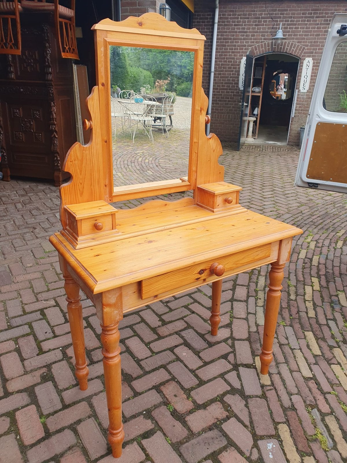 Grenen kaptafel, Huis en Inrichting, Ophalen, Zo goed als nieuw, 50 tot 100 cm, Minder dan 100 cm