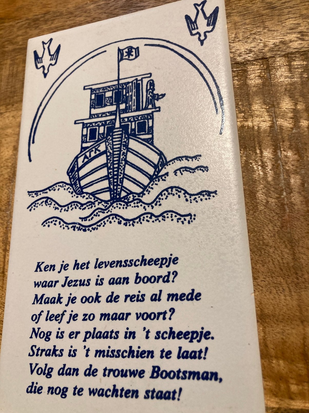 Mooie tegel met spreuk, Ophalen of Verzenden, Zo goed als nieuw