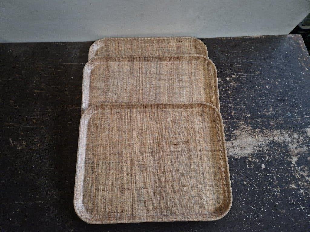 Dienblad melamine met motief 2 stuks 455x355mn €7,50 p.st., Kunststof, Gebruikt, Ophalen of Verzenden, Dienblad