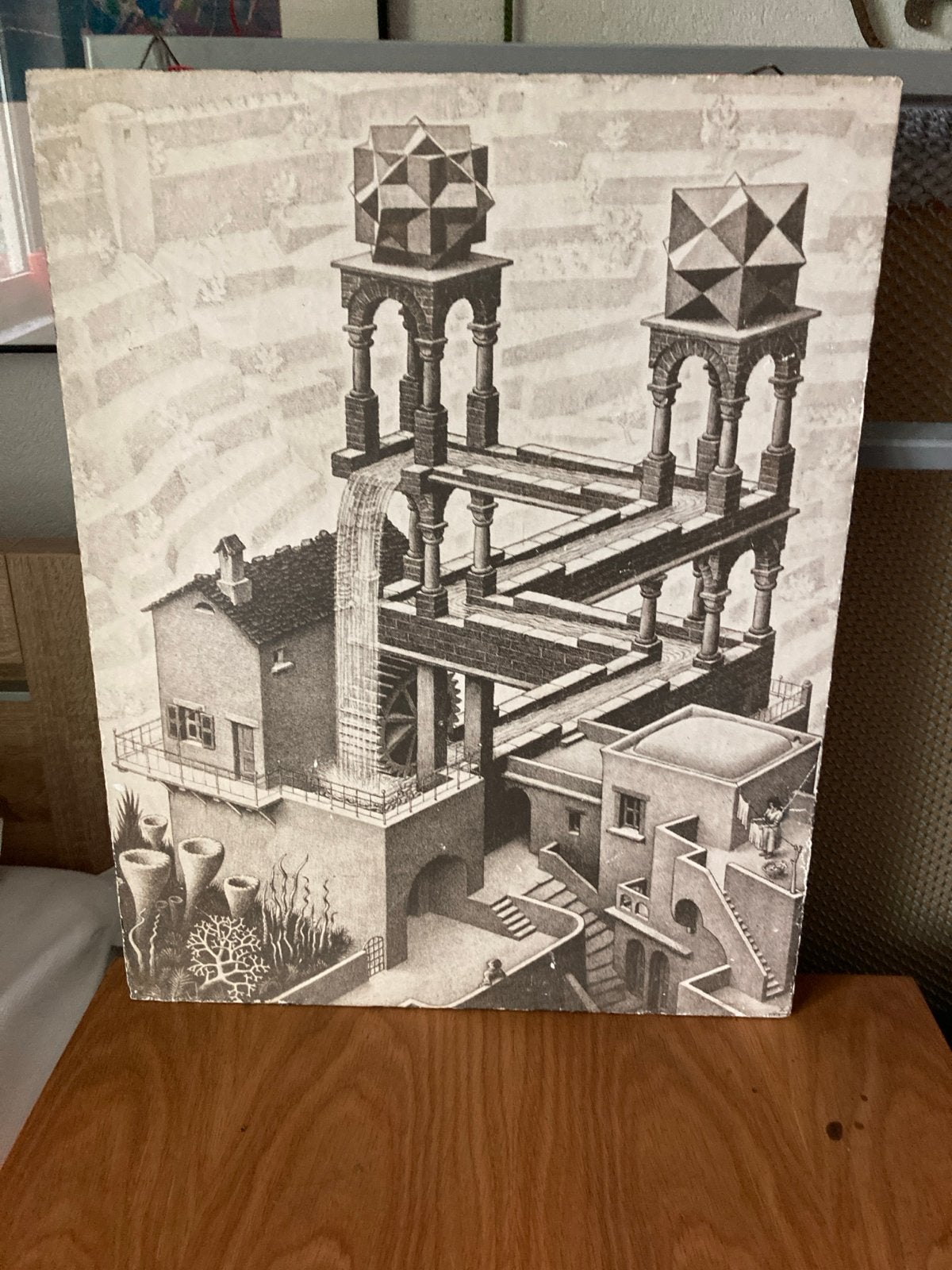 M.C. Escher Waterval Print - Optische Illusie Kunst, Ophalen of Verzenden, Print, Print/reproductie