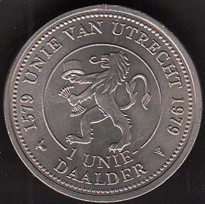 Nederland penning Unie van Utrecht 1579-1979 in cassette, Postzegels en Munten, Penningen en Medailles, Ophalen of Verzenden, Overige materialen