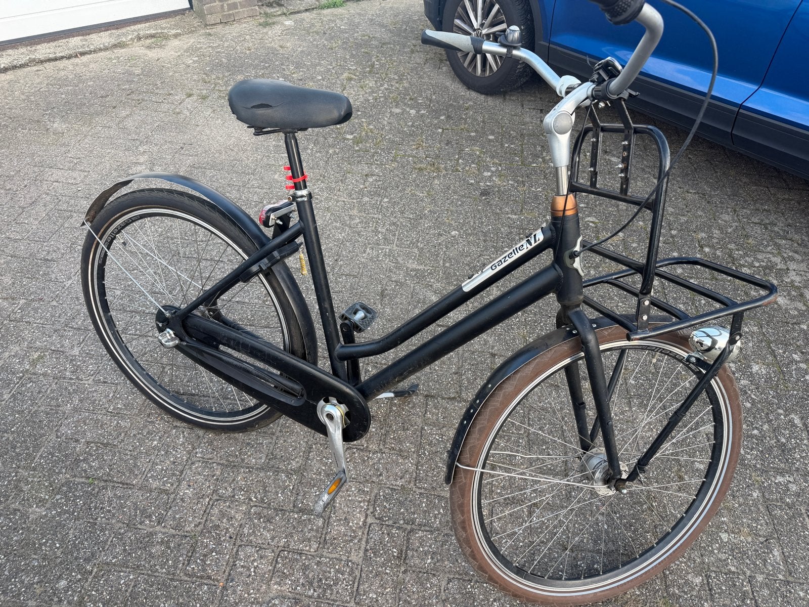 Gazelle C7 transportfiets met voordrager, Ophalen, Gebruikt, Velgrem, Versnellingen