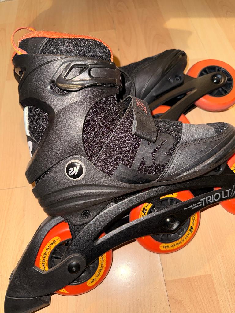 Inline skates met 3 wielen en bescherming maat 39, Sport en Fitness, Skeelers, Ophalen, K2, Zo goed als nieuw, Inline skates 4 wielen