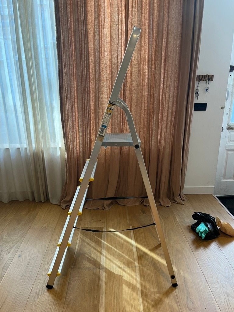 Escalo 5-step professional ladder, Ophalen, Trap, Zo goed als nieuw, Opvouwbaar of Inschuifbaar