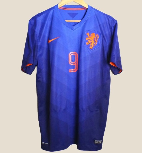 Netherlands 2014 Van Persie Away (L) Nike, Maat 52/54 (L), Blauw, Nike, Nieuw