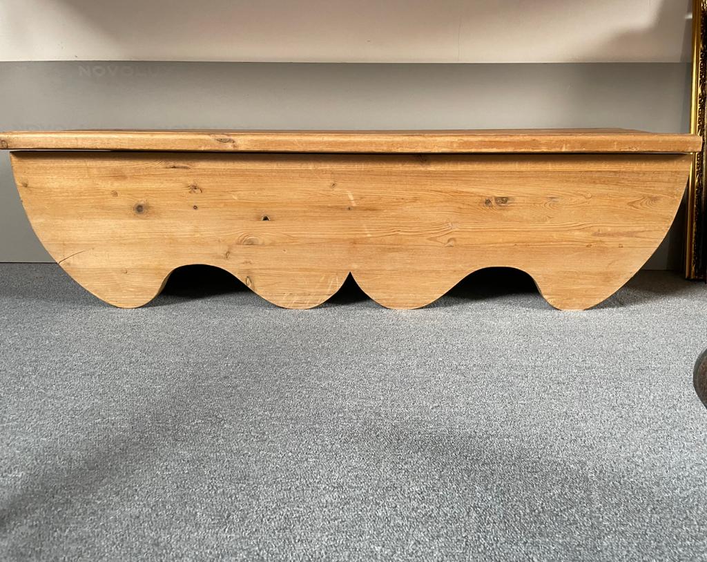 Oud grenen bedstee bankje, Ophalen