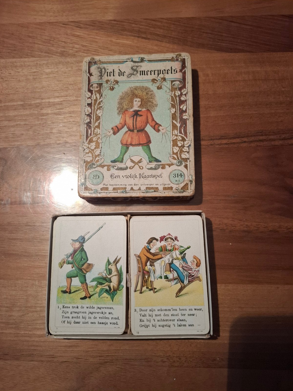 Topstuk! Antiek Piet de Smeerpoets Kaartspel – J.W. Spear, Ophalen of Verzenden, Gebruikt, Onbekend