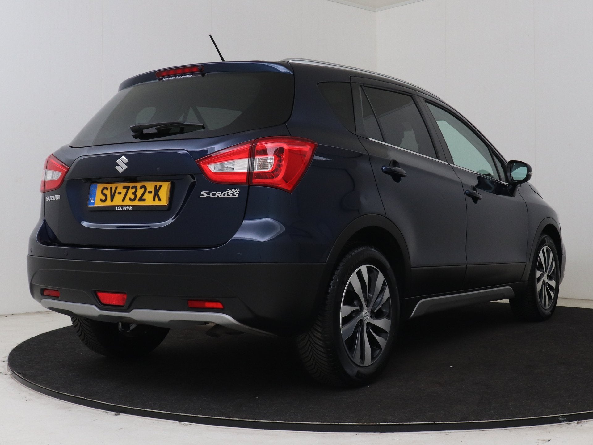 Suzuki S-Cross 1.0 Boosterjet High Executive | Elektrisch gl, Auto's, Gebruikt, Automatische klimaatregeling, Blauw, Leder en Stof