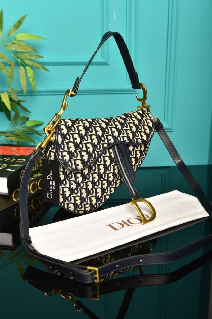 Christian Dior Oblique Saddle Bag, Sieraden, Tassen en Uiterlijk, Ophalen of Verzenden, Nieuw, Zwart, Handtas