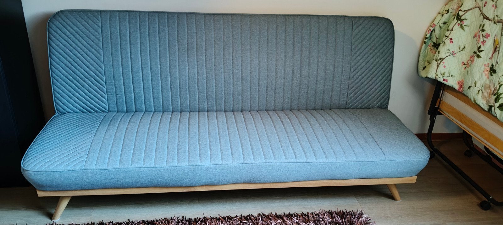 Groene slaapbank - Compact en comfortabel, Huis en Inrichting, Ophalen, Zo goed als nieuw, Groen