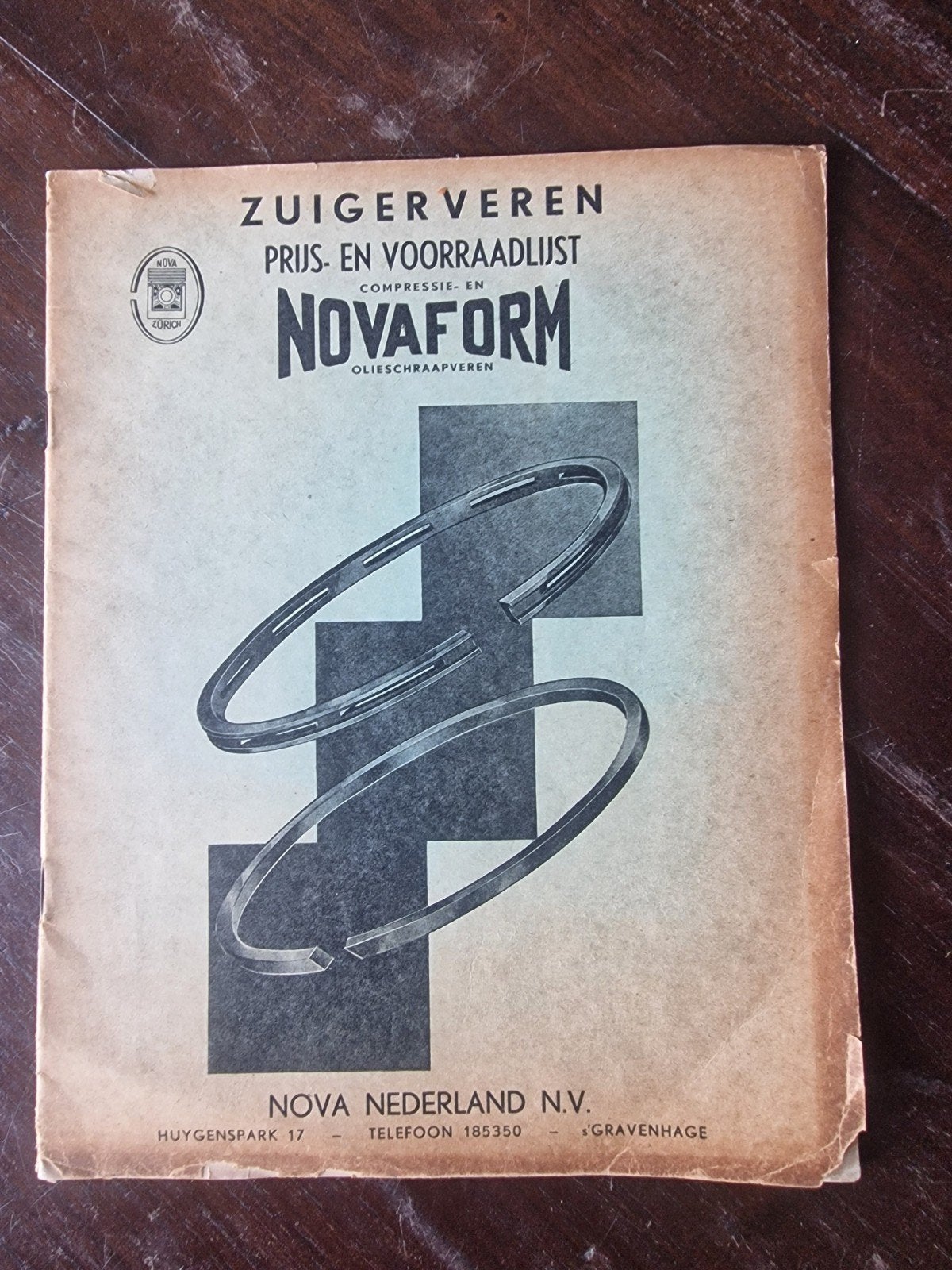 Zeldzame Novaform Zuigerveren Prijs- en Voorraadlijst, Ophalen of Verzenden, Gelezen, Algemeen, Nova Nederland N.V.