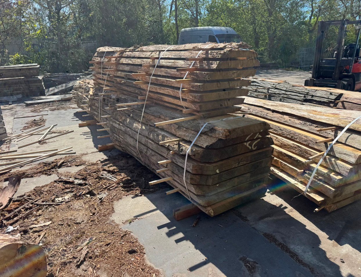 Eiken schaaldelen wandplanken tafels etc, Tuin en Terras, Ophalen, Nieuw