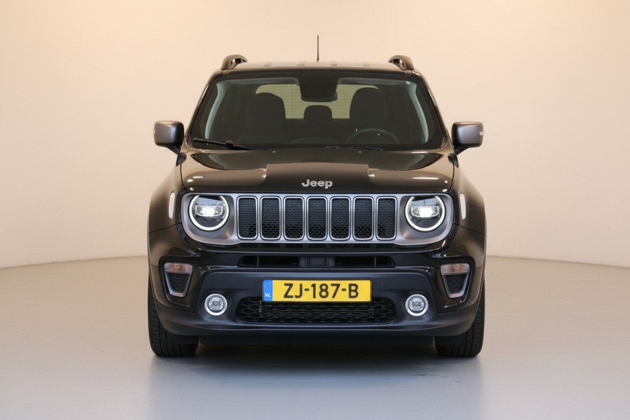 Jeep Renegade 1.3T Limited NL-AUTO NAP CAMERA AUTOMAAT!, Dealer onderhouden, Gebruikt, 4 cilinders, Zwart