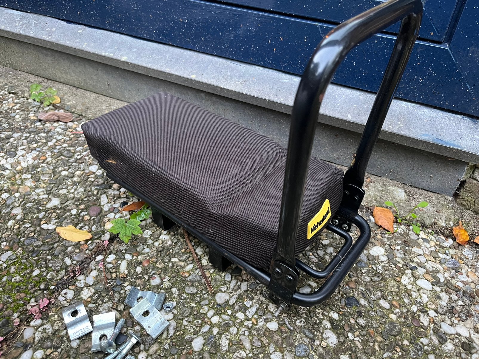Achterzitje met bagagedrager verhoger, Ophalen of Verzenden, Gebruikt, Achterzitje