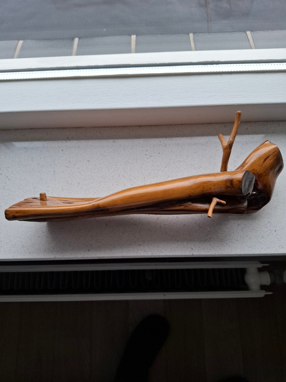 houten stam standaard voor mes zakmes, Ophalen of Verzenden, Gebruikt