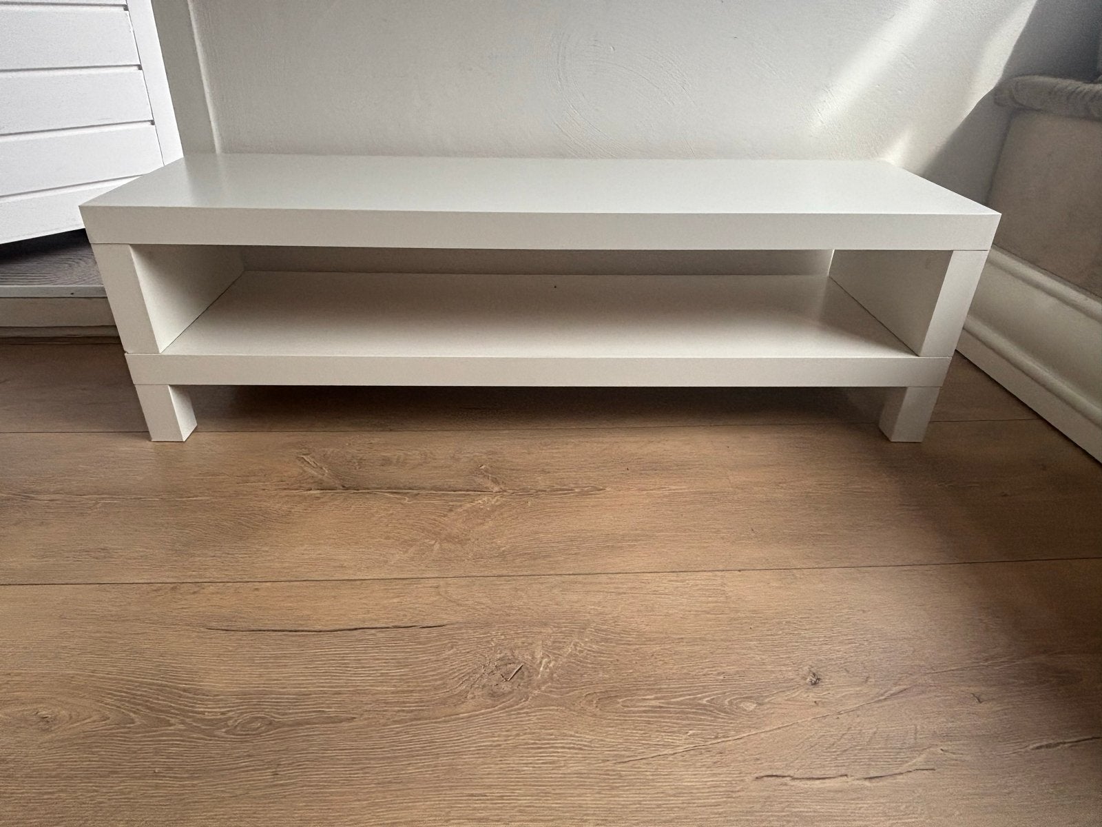 Witte tv-meubel/salontafel met opbergruimte, 100 tot 150 cm, Ophalen of Verzenden, Zo goed als nieuw, Minder dan 100 cm