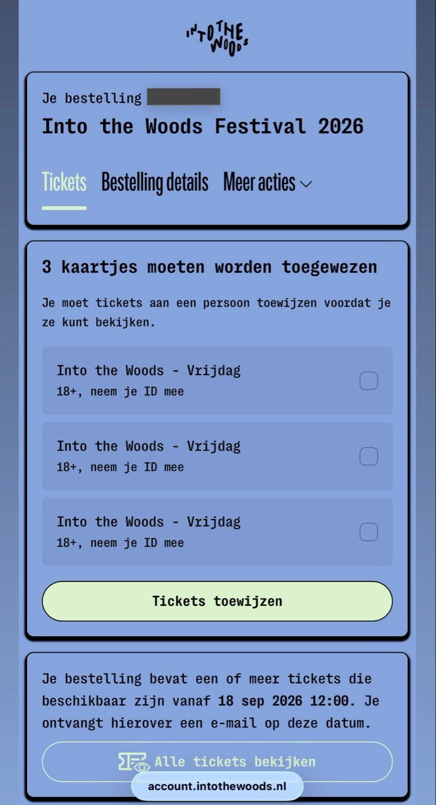 3 Into the Woods vrijdag tickets, Tickets en Kaartjes, Twee personen