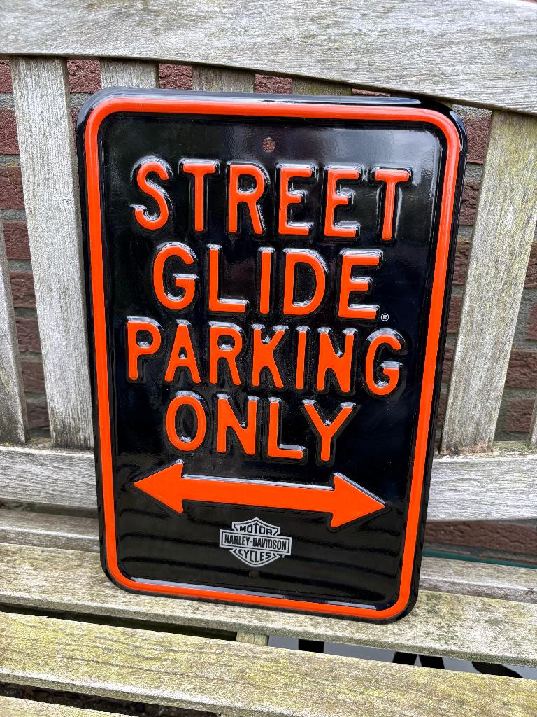 Reclamebord. Harley Davidson. Street Glide Parking Only., Ophalen of Verzenden, Nieuw, Reclamebord