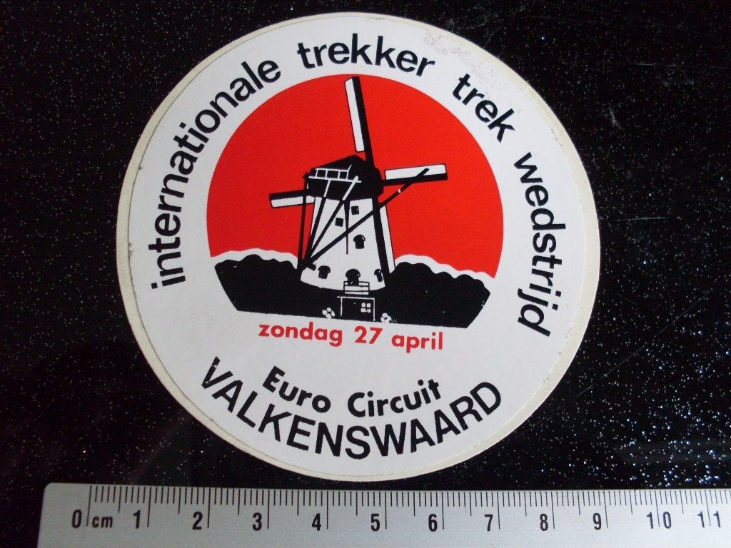 sticker int trekker trek euro circuit tractor pulling, Verzenden, Zo goed als nieuw, Sport