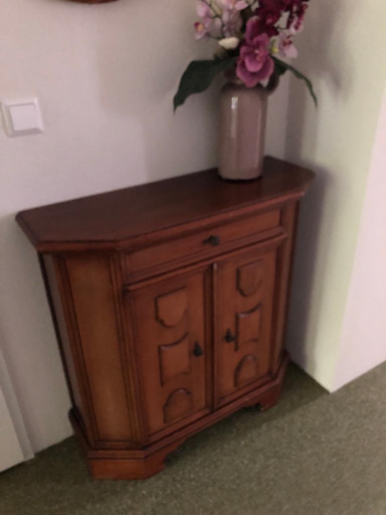 Houten halkastje met lade en deurtjes, Ophalen, Gebruikt