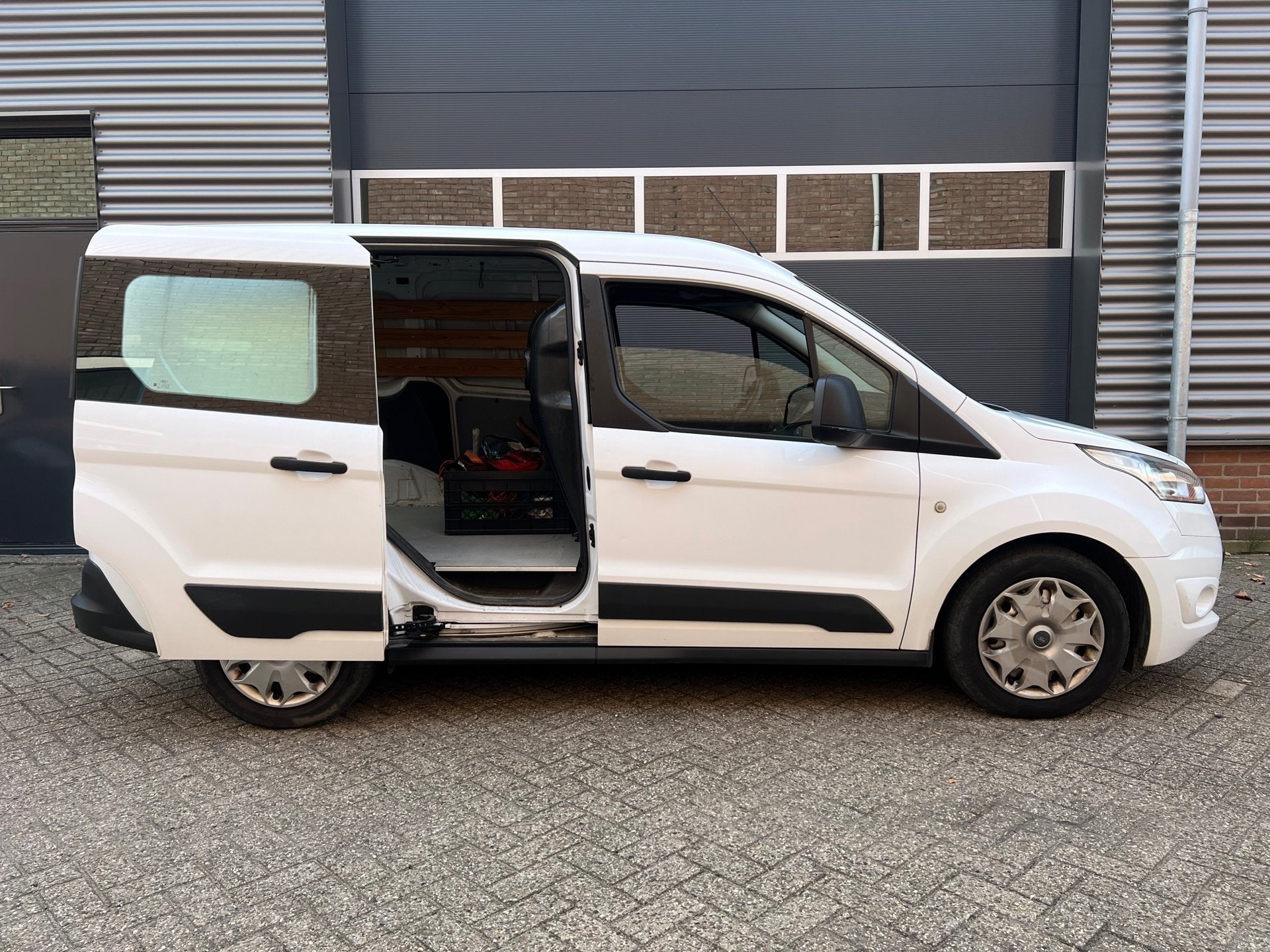Ford Transit Connect 1.6 TDCI 3-persoons Airco Camera Nette, Euro 5, Stof, Zwart, Wit