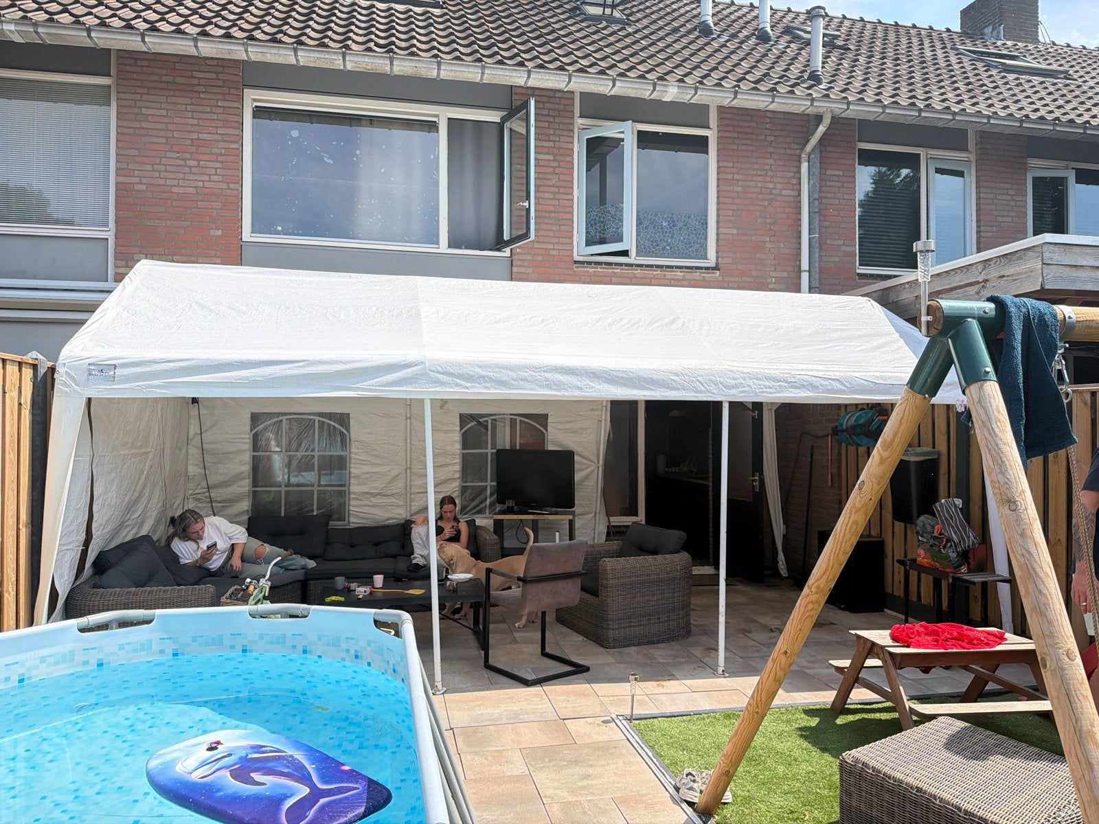 Partytent 3x6m van Cranenbroek met nieuw dak, Ophalen, Gebruikt, Partytent, Minder dan 4 meter