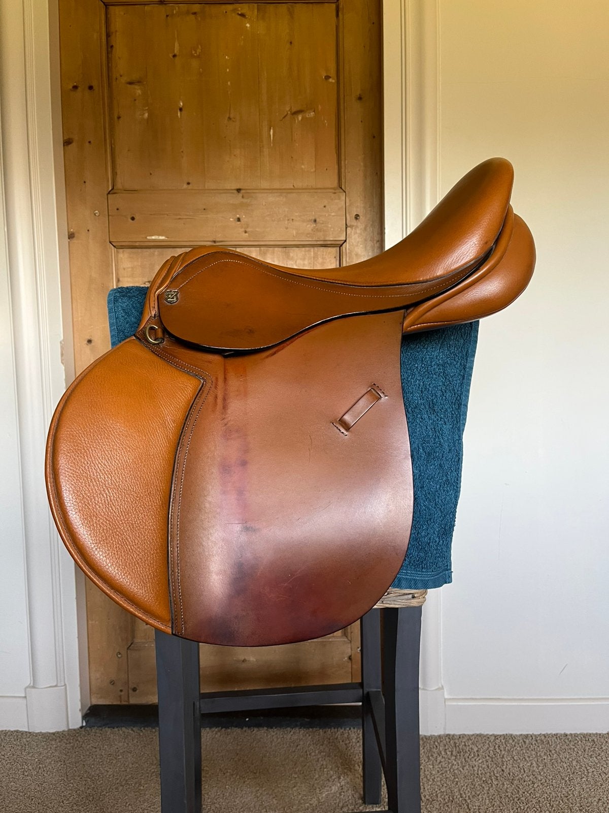 Massimo Springzadel 17 inch Bruin Boommaat 31+ bijpassend, Dieren en Toebehoren, Massimo, M (17 inch), Ophalen of Verzenden, Middel
