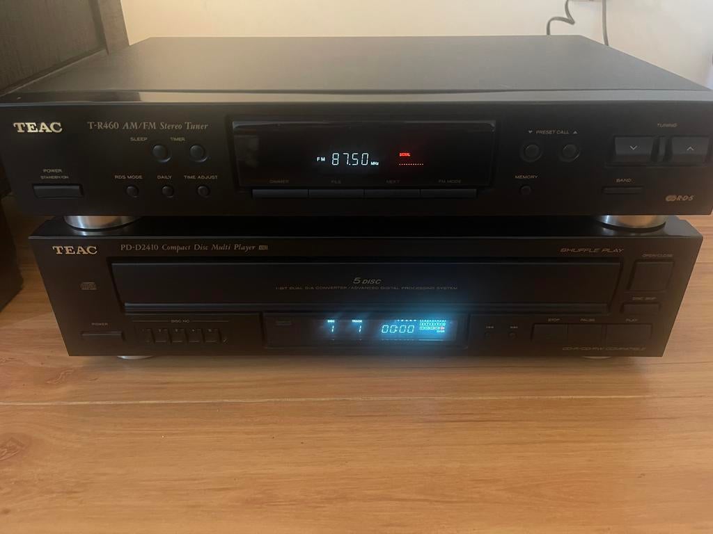 Teac T-R460 AM/FM Tuner + Teac PD-D2410 CD Multi Player, Ophalen of Verzenden, Zo goed als nieuw, Overige merken