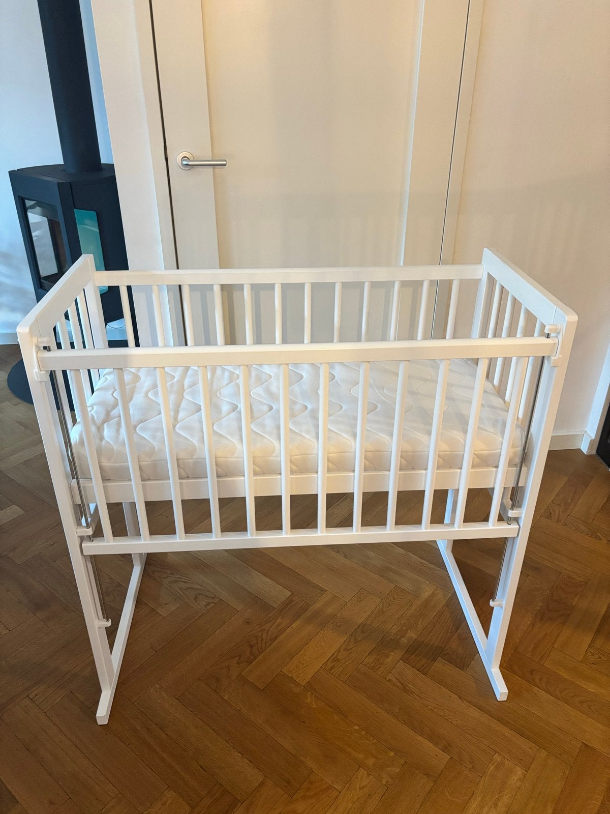 Petit Amelie Co-sleeper Lilly wit met matras, Kinderen en Baby's, Babywiegjes en Ledikanten, Ophalen, Zo goed als nieuw, Wieg