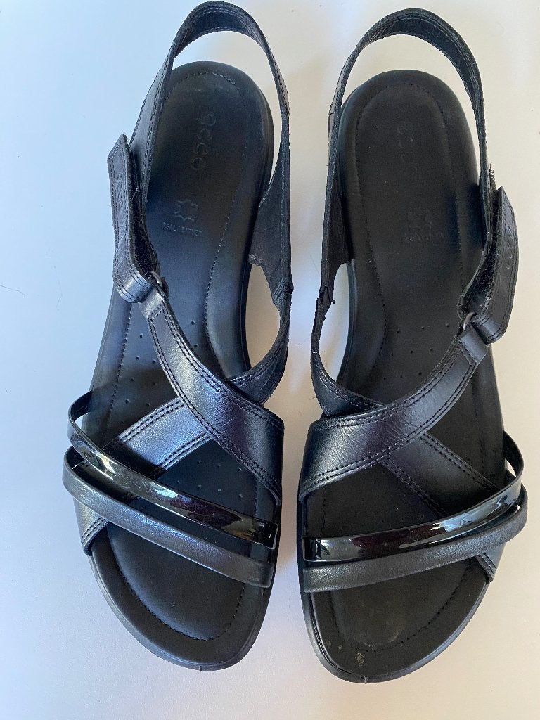 sandalen Ecco 42 zwart, Ecco, Zwart, Zo goed als nieuw, Sandalen of Muiltjes