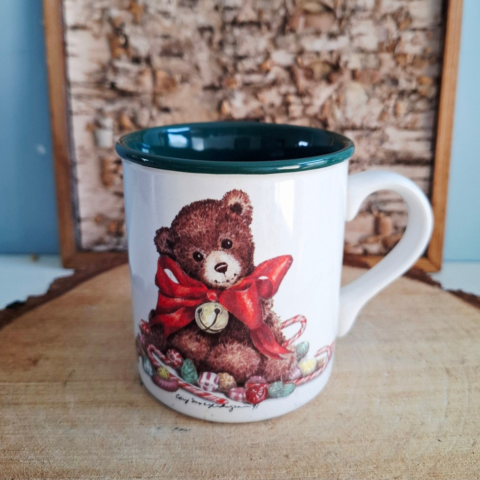 Potpourri Press 1991, vintage Sweet Teddy mok, Potpourri Press, Keramiek, Vintage, Zo goed als nieuw