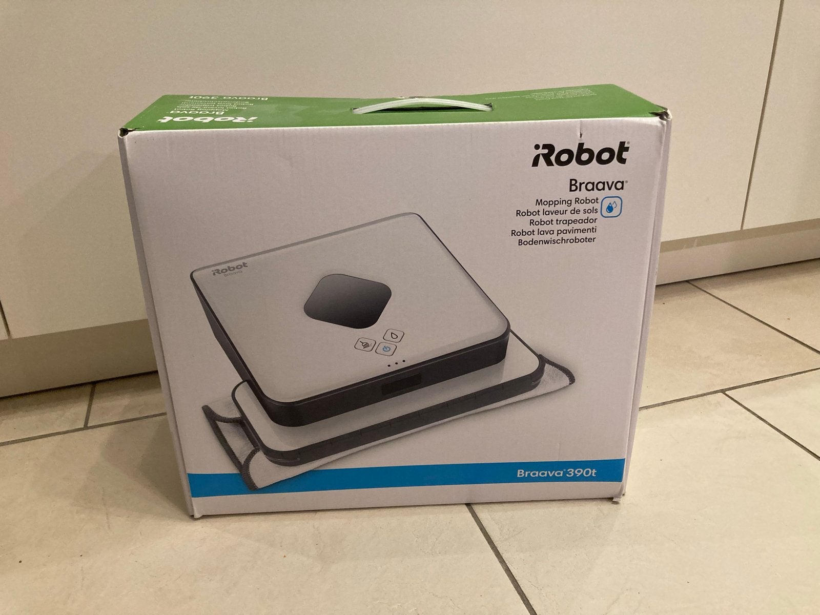 iRobot Braava 390t dweilrobot met nieuwe accu, Gebruikt, IRobot, Draadloos, Ophalen of Verzenden
