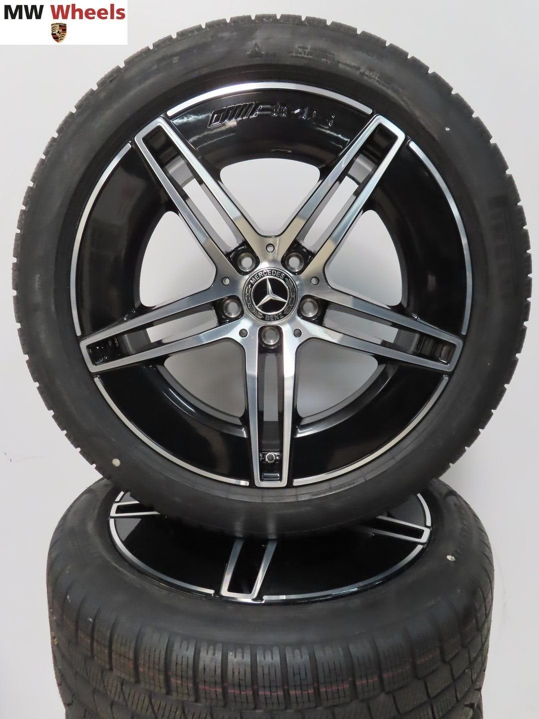 Mercedes E klasse W214 AMG 19 inch velgen winterbanden nieuw, 19 inch, -, -, Banden en Velgen