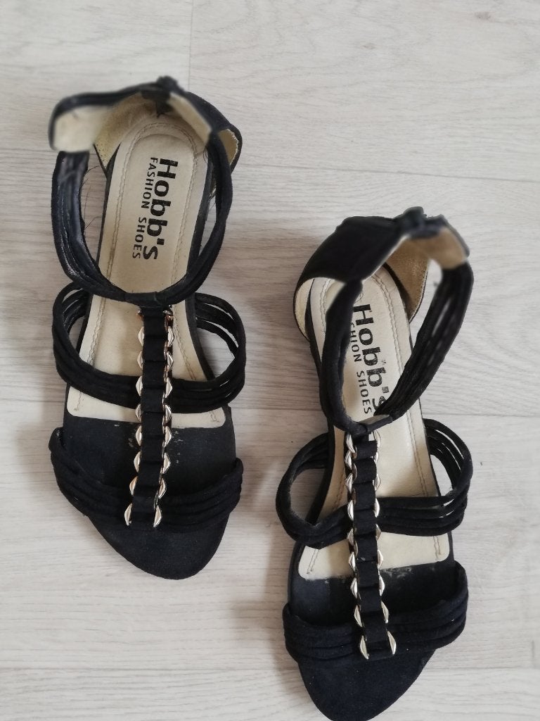 Sandalen van Hobb's maat 39, Hobb's, Zwart, Zo goed als nieuw, Sandalen of Muiltjes