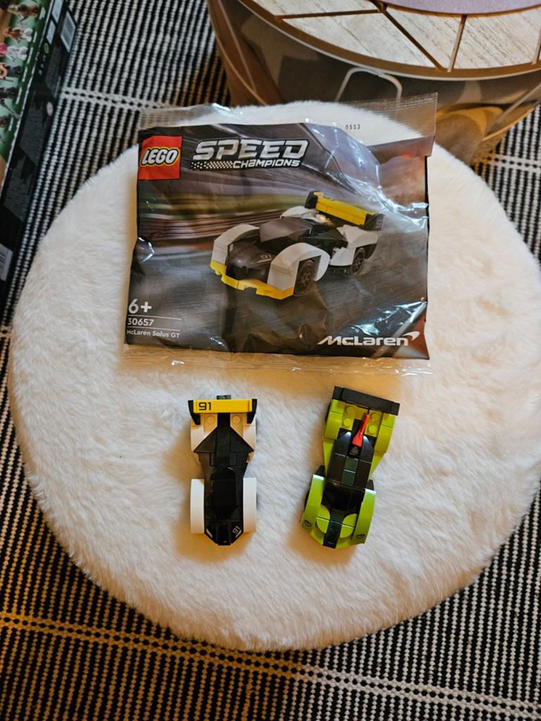 Lego Speed Champions McLaren Solus GT 30657 + extra auto, Lego, Zo goed als nieuw, Complete set, Compleet
