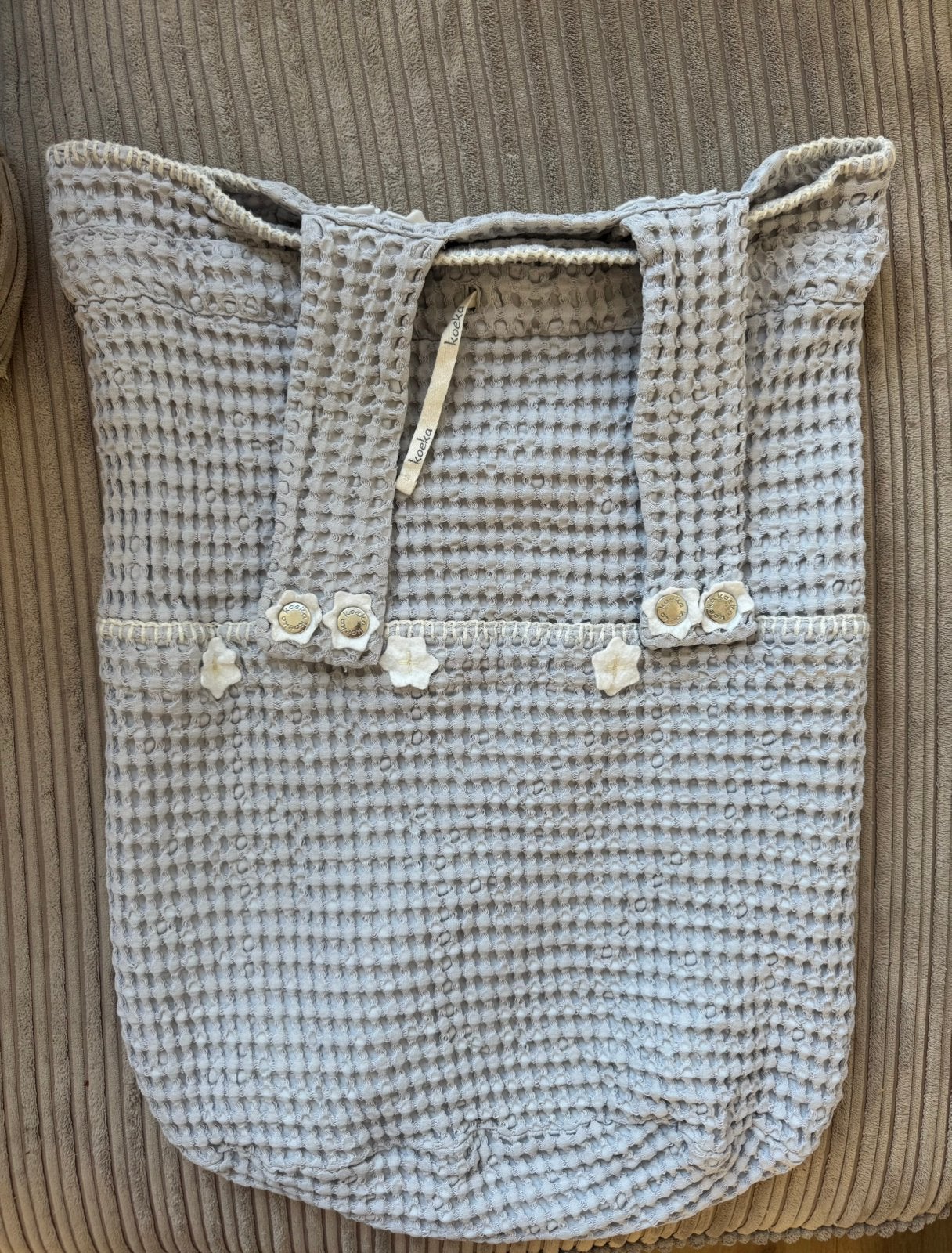 Koeka Boxtas grijs/blauw, Ophalen of Verzenden, Zo goed als nieuw, Ledikant