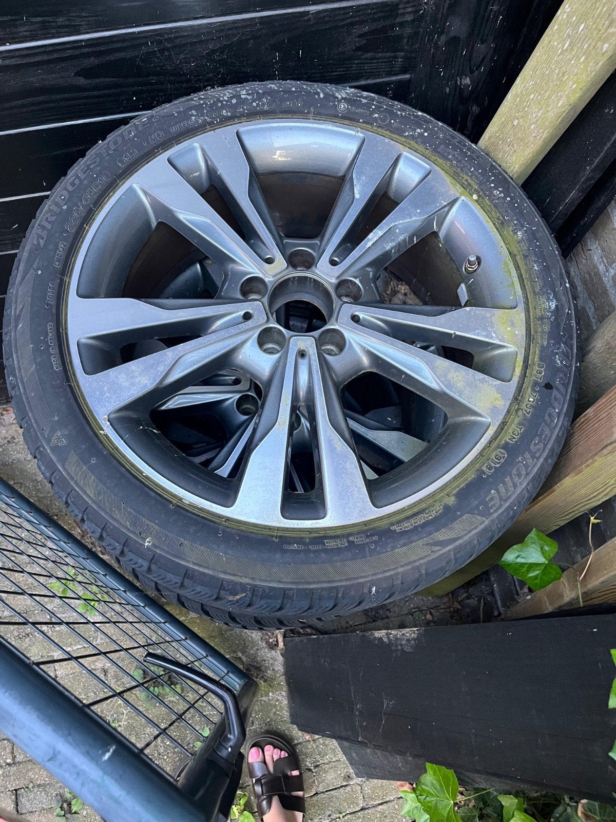 Originele Mercedes 18 inch Lichtmetalen Velgen + Bridgestone, Ophalen