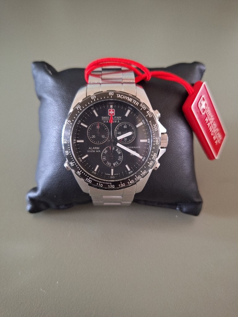 Swiss Military Hanowa chronograph, Overige merken, Staal, Gebruikt, Staal