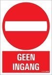 Pickup bord 23x33 cm Combinatie - Geen ingang, Reclamebord, N, N, Nieuw
