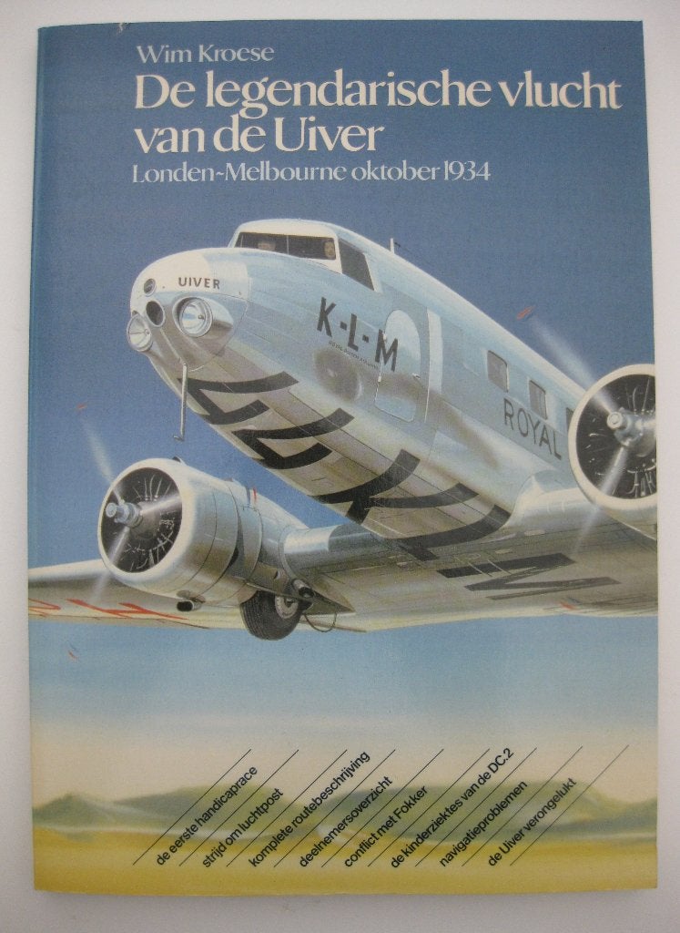 Boek: "De legendarische vlucht van de Uiver" - Wim Kroese, Ophalen of Verzenden, Gelezen, Wim Kroese, Vliegtuig
