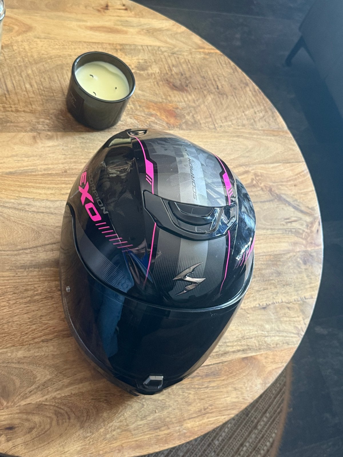 Scorpion EXO motorhelm met Cardo systeem, Motoren, Heren, Integraalhelm, Tweedehands, Ophalen