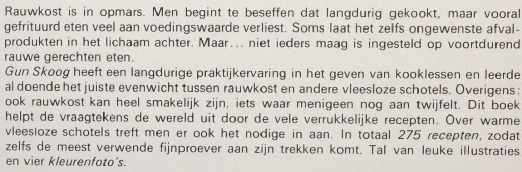 Rauwkost en andere gezonde kost - Vintage kookboek jaren 80, Verzenden, Zo goed als nieuw, Gezond koken