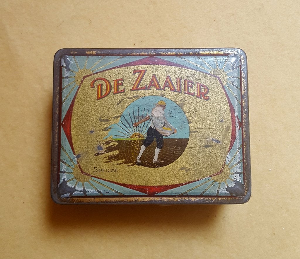 Antiek Blik "De Zaaier" - Firma Pionier Groningen, Verzamelen, Ophalen of Verzenden, Gebruikt, Overige, Overige merken