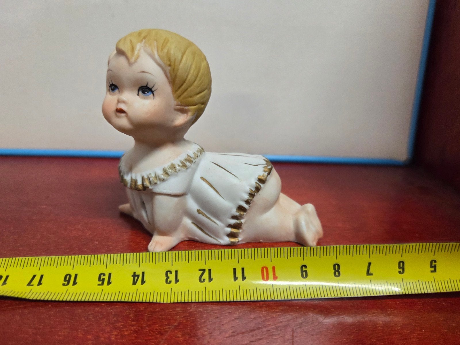Prachtige Vintage 'Piano Baby' van Biscuit Porselein, Verzenden