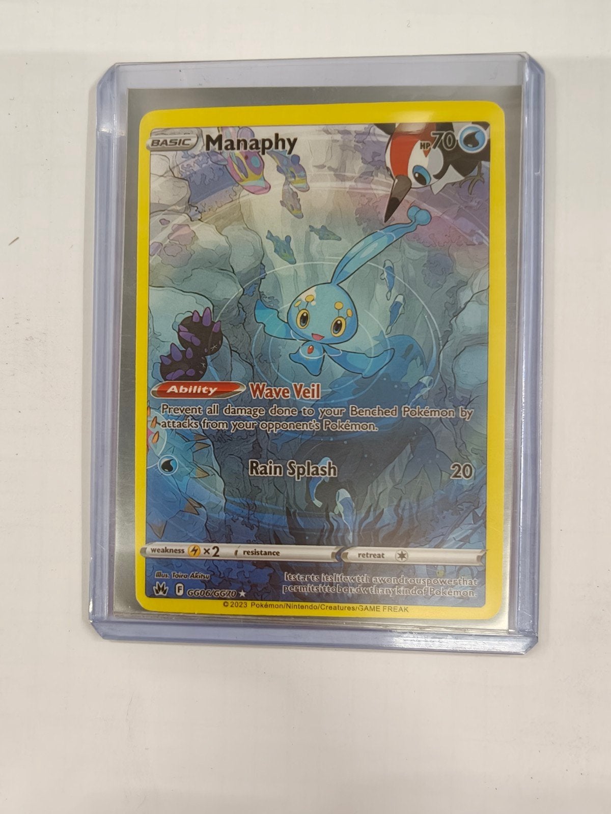 Manaphy  GG06/GG70 Crown Zenith, Ophalen of Verzenden, Zo goed als nieuw, Losse kaart, Foil