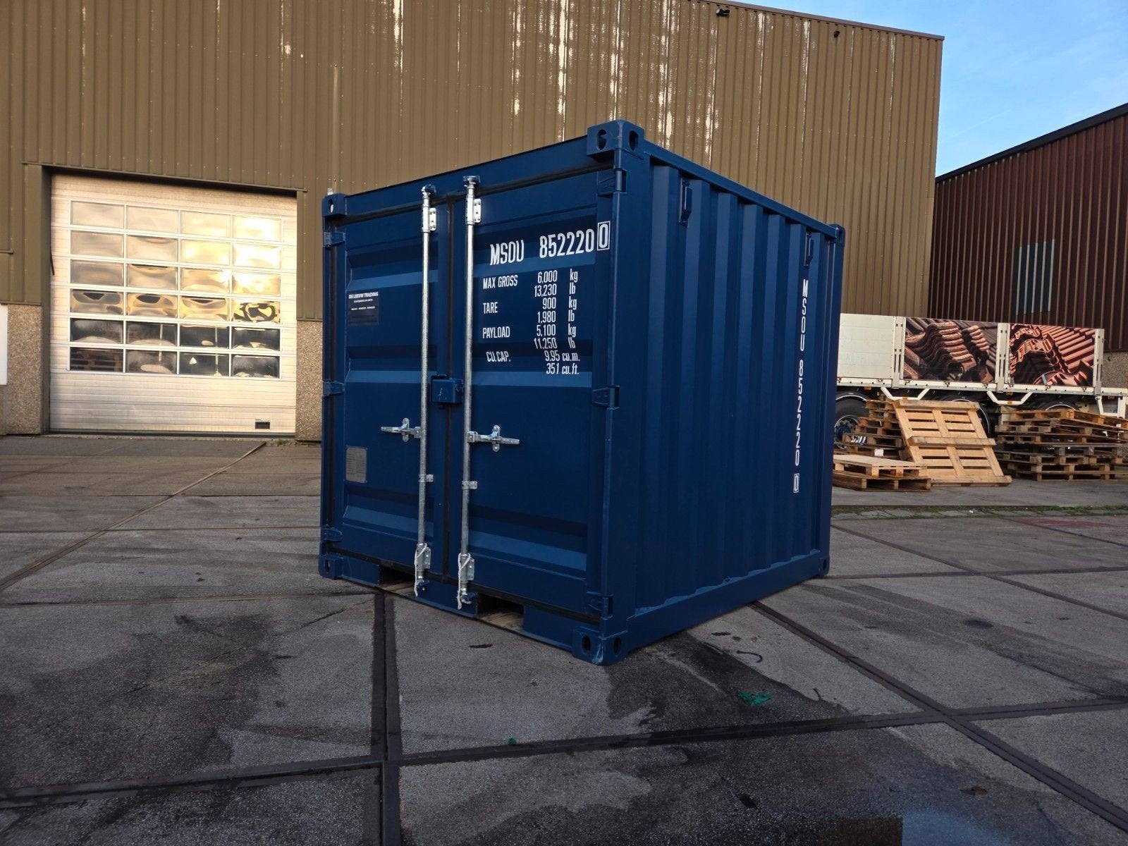 Aanbieding!! 8ft containers donkerblauw ral5013, Ophalen of Verzenden