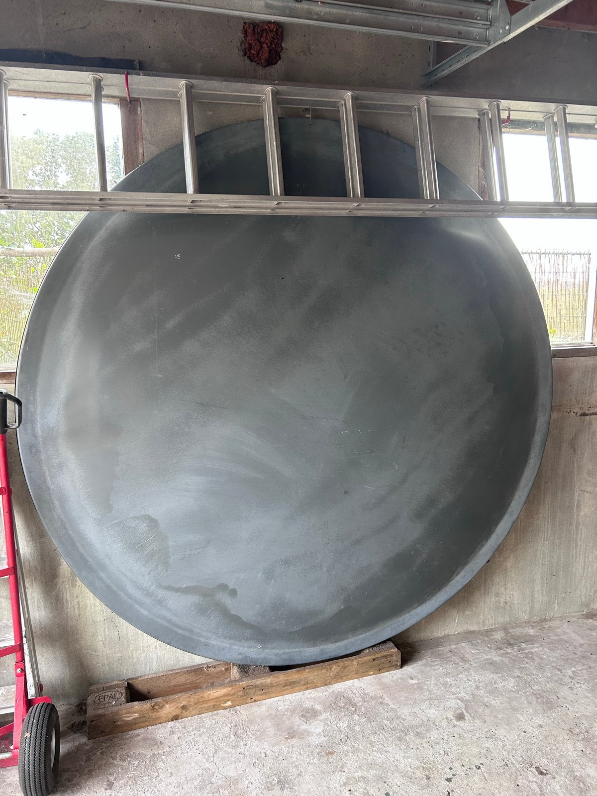 Kunststof deksel voor hottub - Ø 200cm, Ophalen, Gebruikt, Afdekzeil