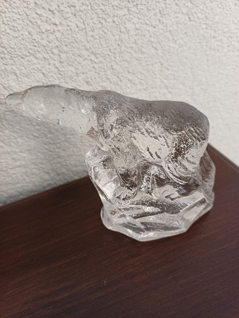 Vintage Pukeberg glazen IJsbeer, Antiek en Kunst, Ophalen of Verzenden