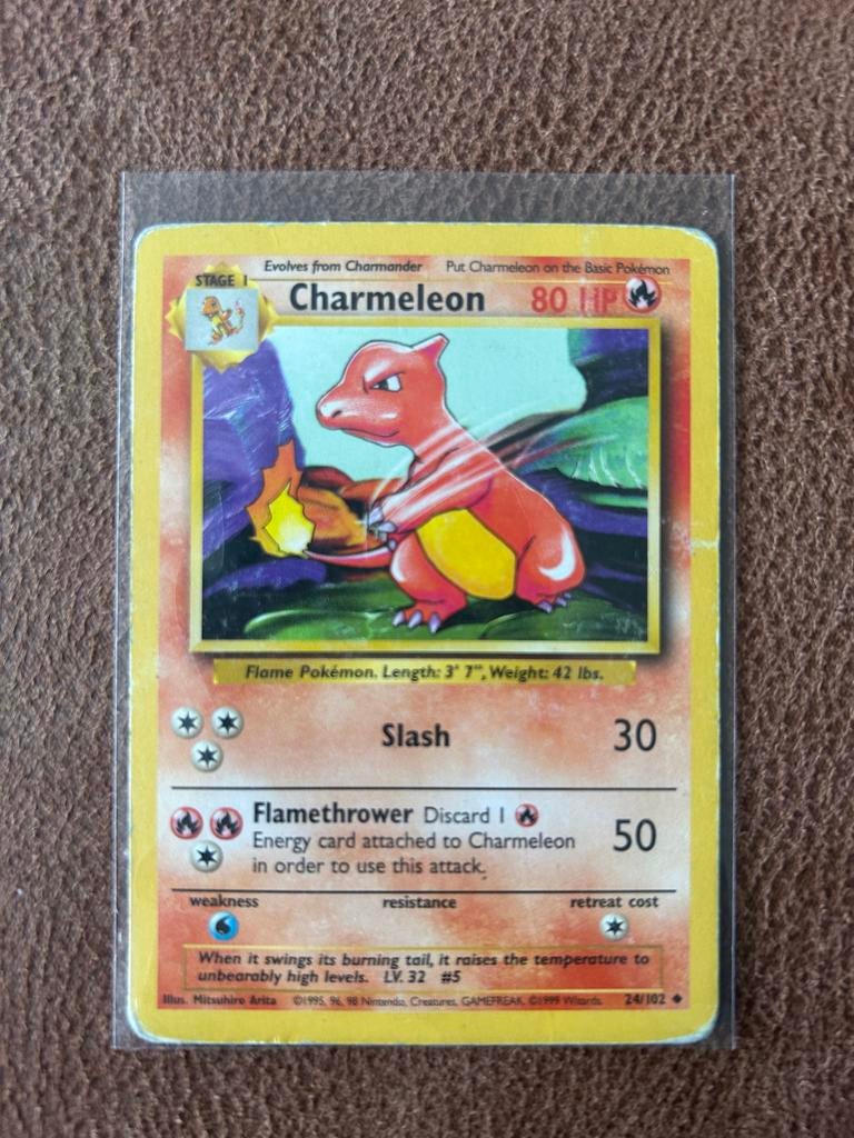 Charmeleon Pokémonkaart 24/102, Ophalen of Verzenden, Gebruikt, Losse kaart